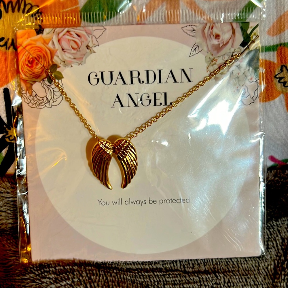 Golden guardian angel necklace – still in original packaging